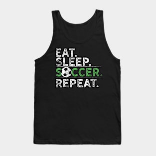 Eat Sleep Soccer Repeat Soccer Player Coach Boys Tank Top